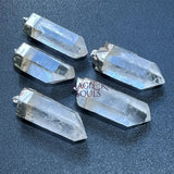 Quartz Crystal Point Pendant (Silver Plated) Gemstone Jewelry Necklace Charm Supply Craft Supplies & Tools > Beads Gems