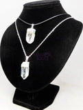 Quartz Crystal Point Pendant (Silver Plated) Gemstone Jewelry Necklace Charm Supply Craft Supplies & Tools > Beads Gems