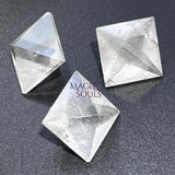 Quartz Octahedron Crystals Faceted Gemstone Carving Home & Living > Home Decor > Home Accents > Rocks & Geodes