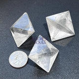 Quartz Octahedron Crystals Faceted Gemstone Carving Home & Living > Home Decor > Home Accents > Rocks & Geodes