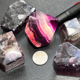 Rainbow Fluorite Crystal Faceted Polished Free Form Carving Shapes Palm Stones Home & Living > Home Decor > Home