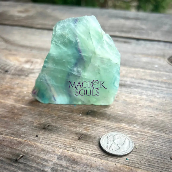 Rainbow Fluorite Flat Base One Side Polished Slab - Magick Souls