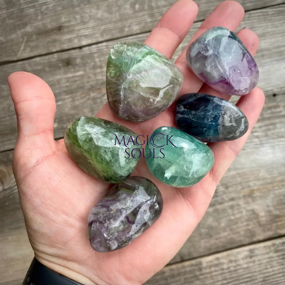 Rainbow Fluorite Tumbled - Magick Souls