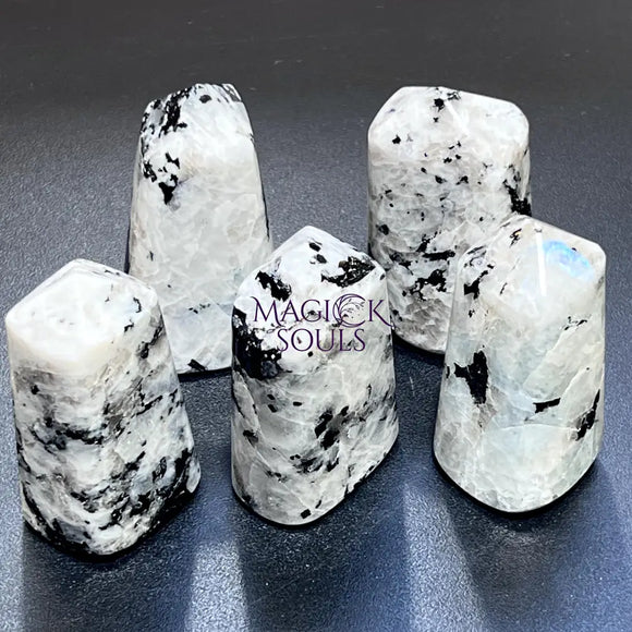 Rainbow Moonstone Point Tower Carving Gemstone Statue Home Decor Supply Home & Living > Home Decor > Home Accents >