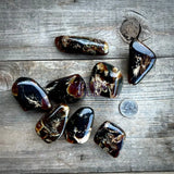RARE Blue Sumatran Tumbled Amber UV Reactive - Magick Souls