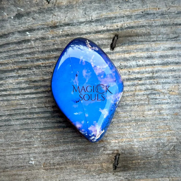 RARE Blue Sumatran Tumbled Amber UV Reactive - Magick Souls