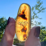 RARE Blue Sumatran Tumbled Amber UV Reactive - Magick Souls