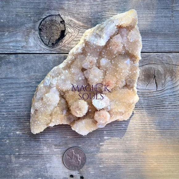 Rare Citrine Spirit Quartz Crystal Cluster Magick Souls