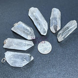 Raw Quartz Crystal Pendant Large Rough Clear Point Necklace Jewelry > Necklaces > Crystal Necklaces