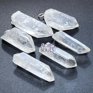 Raw Quartz Crystal Pendant Large Rough Clear Point Necklace Jewelry > Necklaces > Crystal Necklaces
