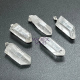 Raw Quartz Crystal Pendant Point Pendant Silver Necklace Charm Gemstone Retail Pendants