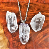 Raw Quartz Crystal Pendant Point Pendant Silver Necklace Charm Gemstone Retail Pendants
