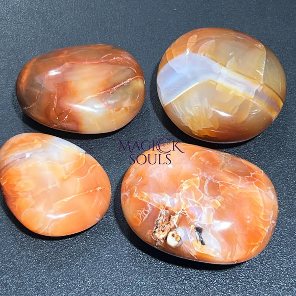 Red Carnelian Agate Crystal Palm Stone Wholesale Home & Living > Home Decor > Home Accents > Rocks & Geodes