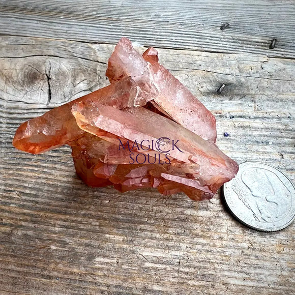 Red Hematoid Orange Tangerine Quartz Cluster - Magick Souls