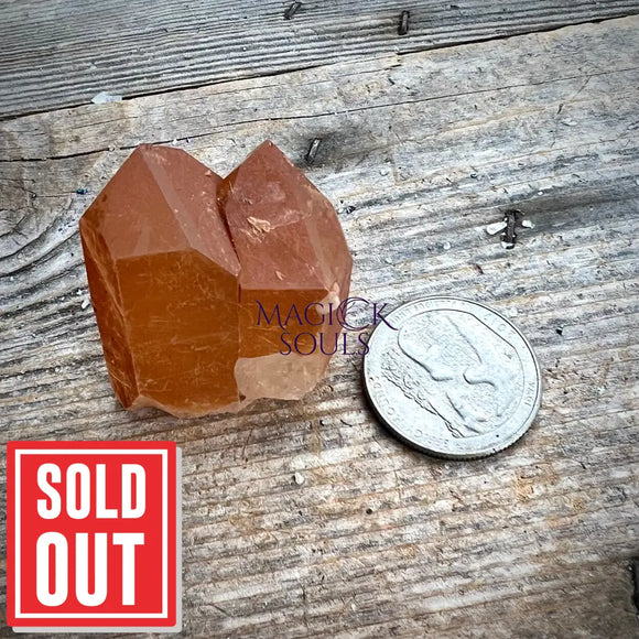 Red Hematoid Orange Tangerine Quartz Cluster Magick Souls