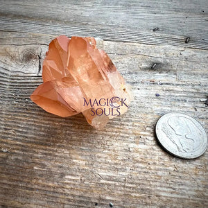 Red Hematoid Orange Tangerine Quartz Cluster - Magick Souls