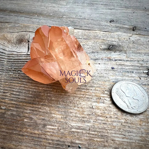 Red Hematoid Orange Tangerine Quartz Cluster - Magick Souls