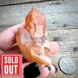 Red Hematoid Orange Tangerine Quartz Cluster Magick Souls