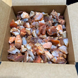Red White Mixed Carnelian Agate Crystal Rough Raw Stones (By The Piece or Pound) Wholesale Home & Living > Home Decor >