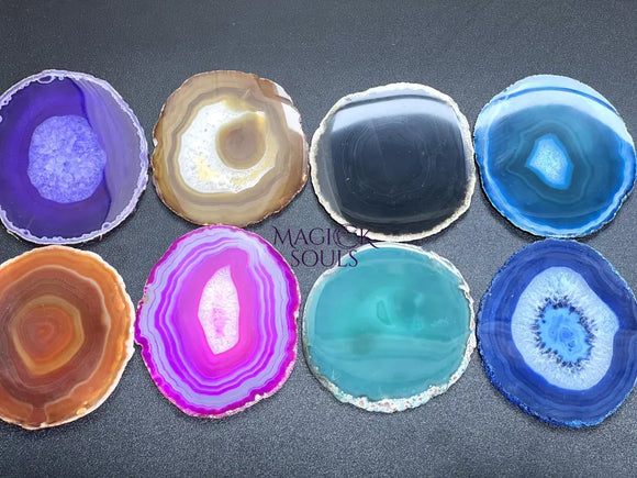 Round Circular Agate Slices (By The Piece)(3.5 3.8 Inches)(Size #2) Wholesale Home & Living > Home Decor > Home Accents