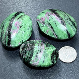 Ruby Zoisite Anyolite Crystal Palm Stones (UV Reactive) Carving Home & Living > Home Decor > Home Accents > Rocks &