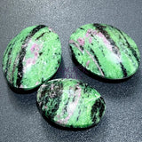 Ruby Zoisite Anyolite Crystal Palm Stones (UV Reactive) Carving Home & Living > Home Decor > Home Accents > Rocks &