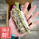 Sage Chakra Cleansing Gift Set. Blue Sage, Lavender, Selenite, Clear Quartz, Palo Santo, Lemon Grass - Magick Souls
