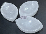 Selenite Crystal Bowl (4 Inch) Eye Shaped Carving Gemstone Polished Stone Dish Home & Living > Kitchen & Dining >