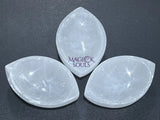 Selenite Crystal Bowl (4 Inch) Eye Shaped Carving Gemstone Polished Stone Dish Home & Living > Kitchen & Dining >