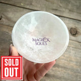 Selenite Crystal Charging Bowl 4” Magick Souls