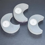 Selenite Crystal Crescent Moon Tealight Candle Carving Gemstone Home Decor Home & Living > Home Decor > Candles & Home