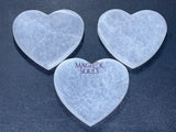Selenite Crystal Heart Plate (4 Inches) Polished Gemstone Carving Decor Home & Living > Spirituality & Religion >