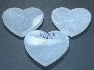Selenite Crystal Heart Plate (4 Inches) Polished Gemstone Carving Decor Home & Living > Spirituality & Religion >