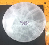 Selenite Crystal Large Round Circle Plate (5.5 Inches) Gemstone Decor Supply Home & Living > Home Decor > Home Accents