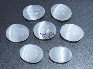 Selenite Crystal Mini Small Palm Stone Orb Carving Wholesale Bulk Gemstone Lot Home & Living > Spirituality & Religion