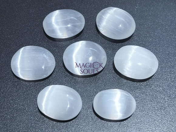 Selenite Crystal Mini Small Palm Stone Orb Carving Wholesale Bulk Gemstone Lot Home & Living > Spirituality & Religion