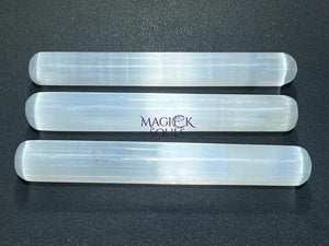 Selenite Crystal Round Wand (5.5 Inches) Massage Wands Roller Carving Wholesale Gemstone Lot Home & Living > Home Decor
