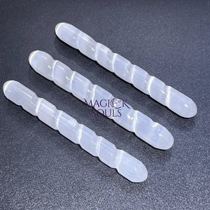 Selenite Crystal Spiral Wand (5 6 Inches) Gemstone Decor Carving Supply Home & Living > Spirituality & Religion >