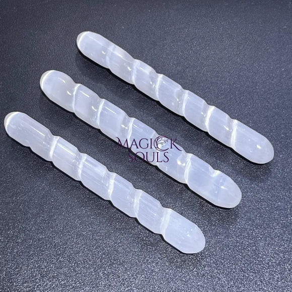 Selenite Crystal Spiral Wand (5 6 Inches) Gemstone Decor Carving Supply Home & Living > Spirituality & Religion >