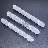 Selenite Crystal Spiral Wand (5 6 Inches) Gemstone Decor Carving Supply Home & Living > Spirituality & Religion >