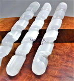 Selenite Crystal Spiral Wand (5 6 Inches) Gemstone Decor Carving Supply Home & Living > Spirituality & Religion >