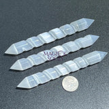 Selenite Crystal Spiral Wand Double Terminated Point Carving Wholesale Home & Living > Spirituality & Religion > Reiki