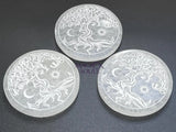 Selenite Crystal Tree Of Life Round Circle Plate (4 Inch) Gemstone Decor Supply Home & Living > Home Decor > Home