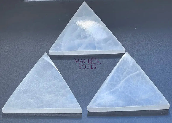 Selenite Crystal Triangle Plate (6 Inches) Wholesale Lot Polished Gemstone Carving Decor Home & Living > Spirituality &