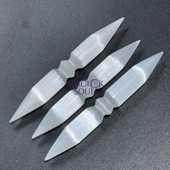 Selenite Crystal Wand Double Point Polished Wholesale Carving Home & Living > Home Decor > Home Accents > Rocks & Geodes
