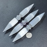 Selenite Crystal Wand Double Point Polished Wholesale Carving Home & Living > Home Decor > Home Accents > Rocks & Geodes
