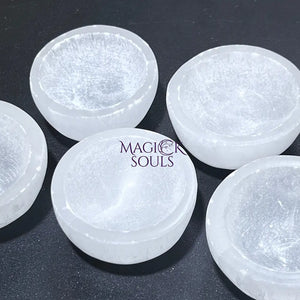 Selenite Mini 2 Inch Bowls Wholesale Gemstone Decor Carving Home & Living > Spirituality & Religion > Prayer Beads &