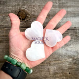 Selenite Puffy Heart Magick Souls