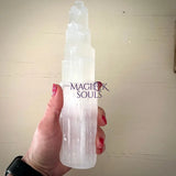 Selenite Skyscraper Tower 8” Magick Souls