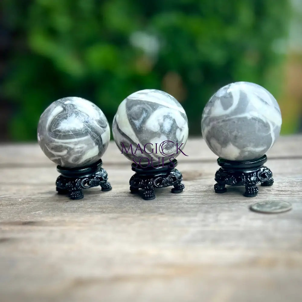 Shell Jasper Crystal Sphere - Magick Souls